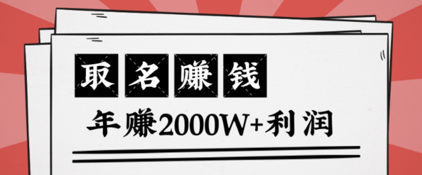 王通：不要小瞧任何一個(gè)小領(lǐng)域，取名技能也能快速賺錢，年賺2000W+利潤(rùn) 百度網(wǎng)盤插圖