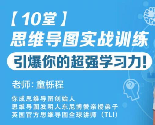 童櫟程《10堂思維導(dǎo)圖實(shí)戰(zhàn)訓(xùn)練》教程，引爆你的超強(qiáng)學(xué)習(xí)力！_百度云網(wǎng)盤(pán)教程資源插圖