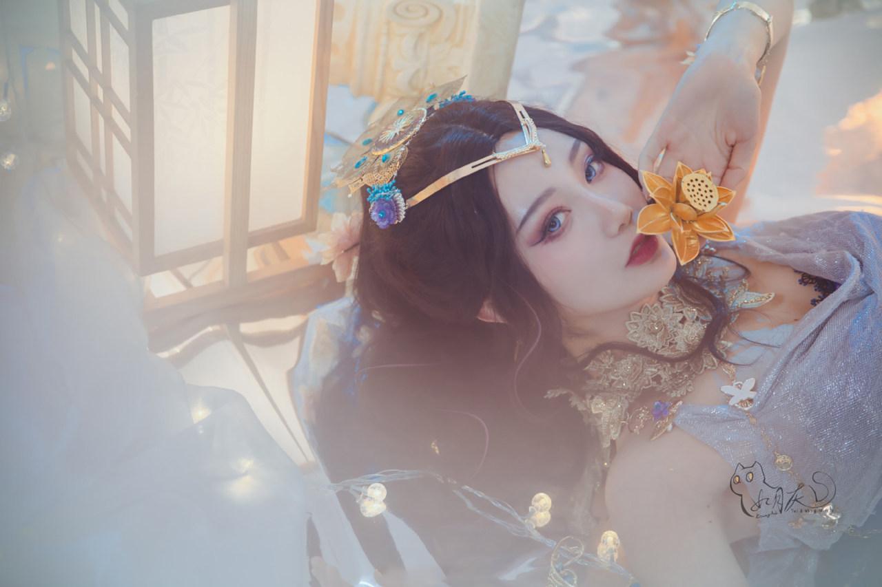 如月灰《永劫無(wú)間》迦南花無(wú)痕cosplay插圖8