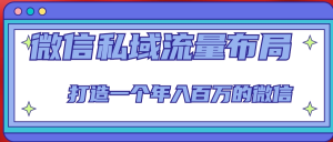 微信私域流量布局課程，打造年入百萬(wàn)的微信【7節(jié)視頻課】百度網(wǎng)盤插圖