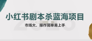 拆解小紅書藍海賽道：劇本殺副業(yè)項目，玩法思路教程百度網(wǎng)盤插圖