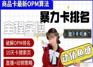 《抖店OPM排名最新玩法+動(dòng)銷服務(wù)》抖音小店商品卡OPM算法破解玩法百度網(wǎng)盤插圖