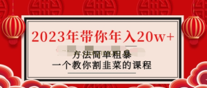 韭菜聯(lián)盟《2023年帶你年入20w》教你怎么割韭菜百度網(wǎng)盤插圖