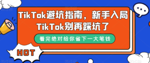 TikTok避坑指南，新手入局TikTok別再踩坑百度網(wǎng)盤插圖