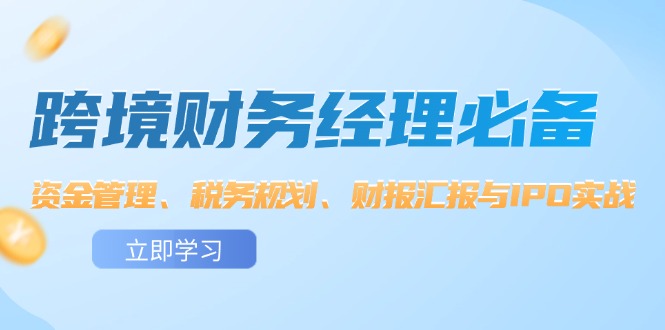 跨境財務經(jīng)理必備：資金管理、稅務規(guī)劃、財報匯報與IPO實戰(zhàn)插圖