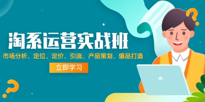 淘寶天貓運營實操課，市場分析、定位、定價、引流、產(chǎn)品策劃，爆品打造插圖