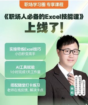 【熱門上新】【得到】 ?《林屹·職場人必備的Excel技能課》 ?得到·職場學習圈系列